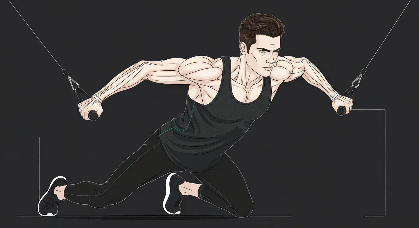 Top 10 tricep exercises illustrated with proper form in a clean numbered grid