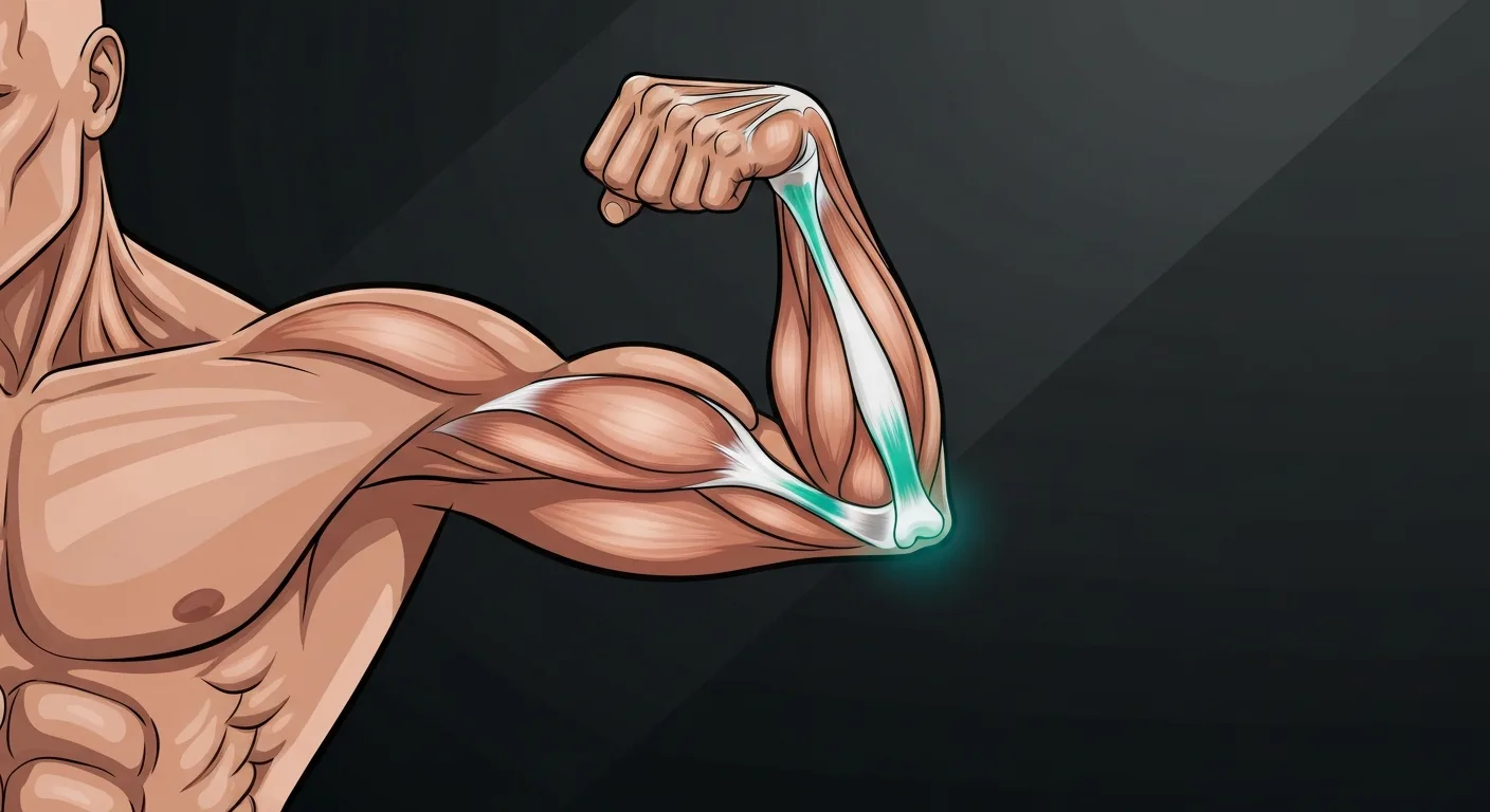 Illustration highlighting the lateral head of the tricep with exercise positions