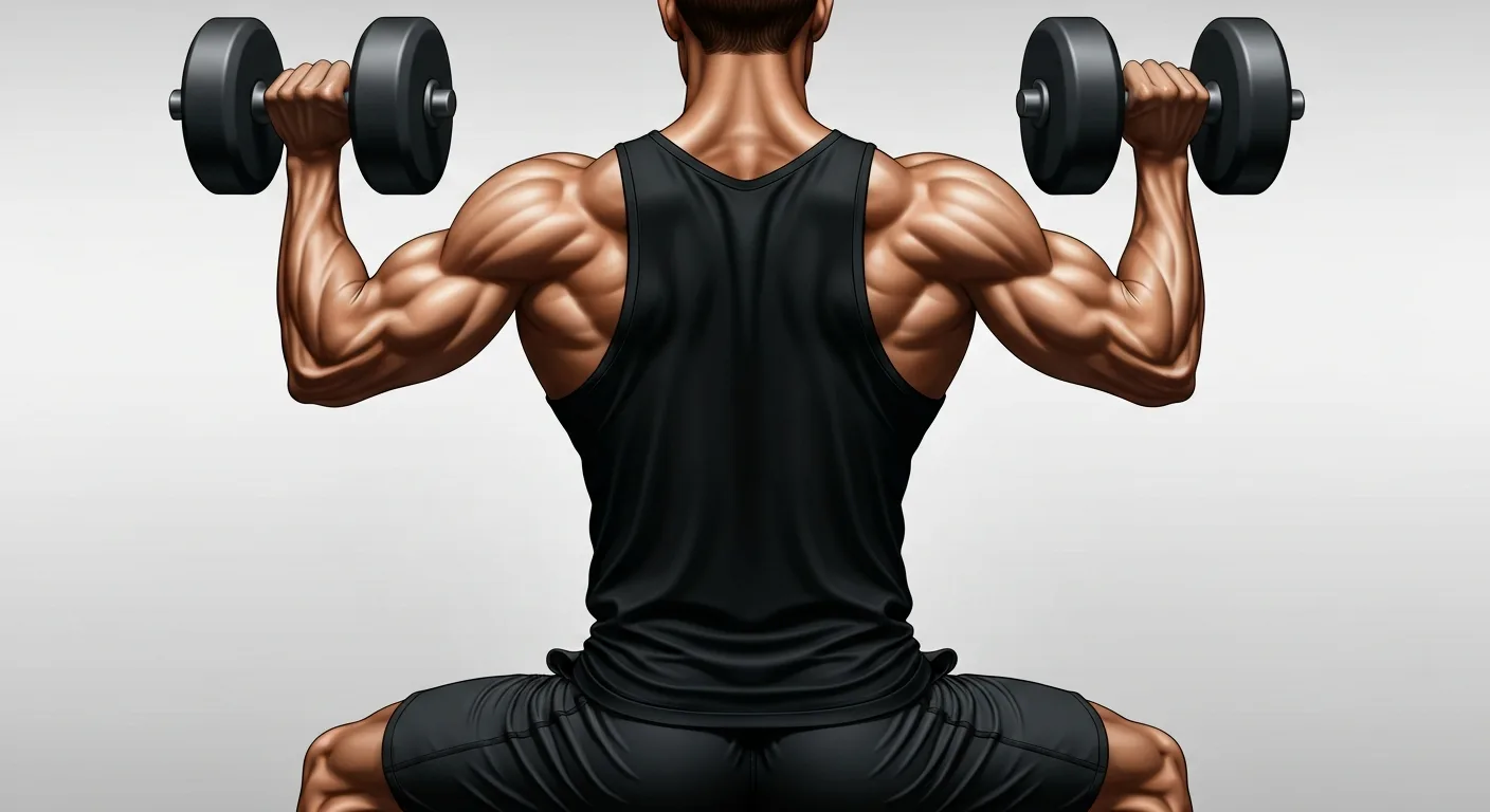 Diagram showing exercise ordering for push day with shoulders and triceps