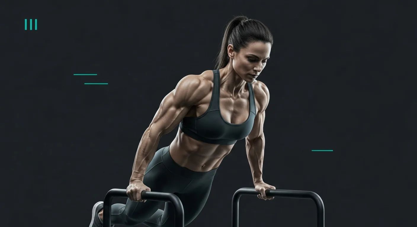 Illustration showing bodyweight tricep exercises progression from beginner to advanced